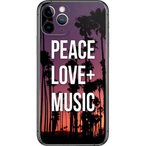 Peace Love And Music iPhone 11 Pro Skin